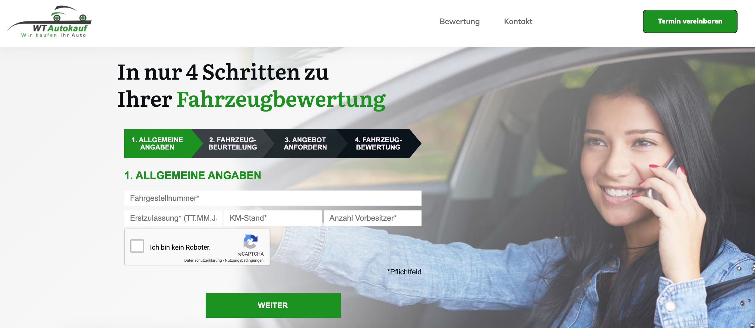 Screenshot Homepage-Startseite
